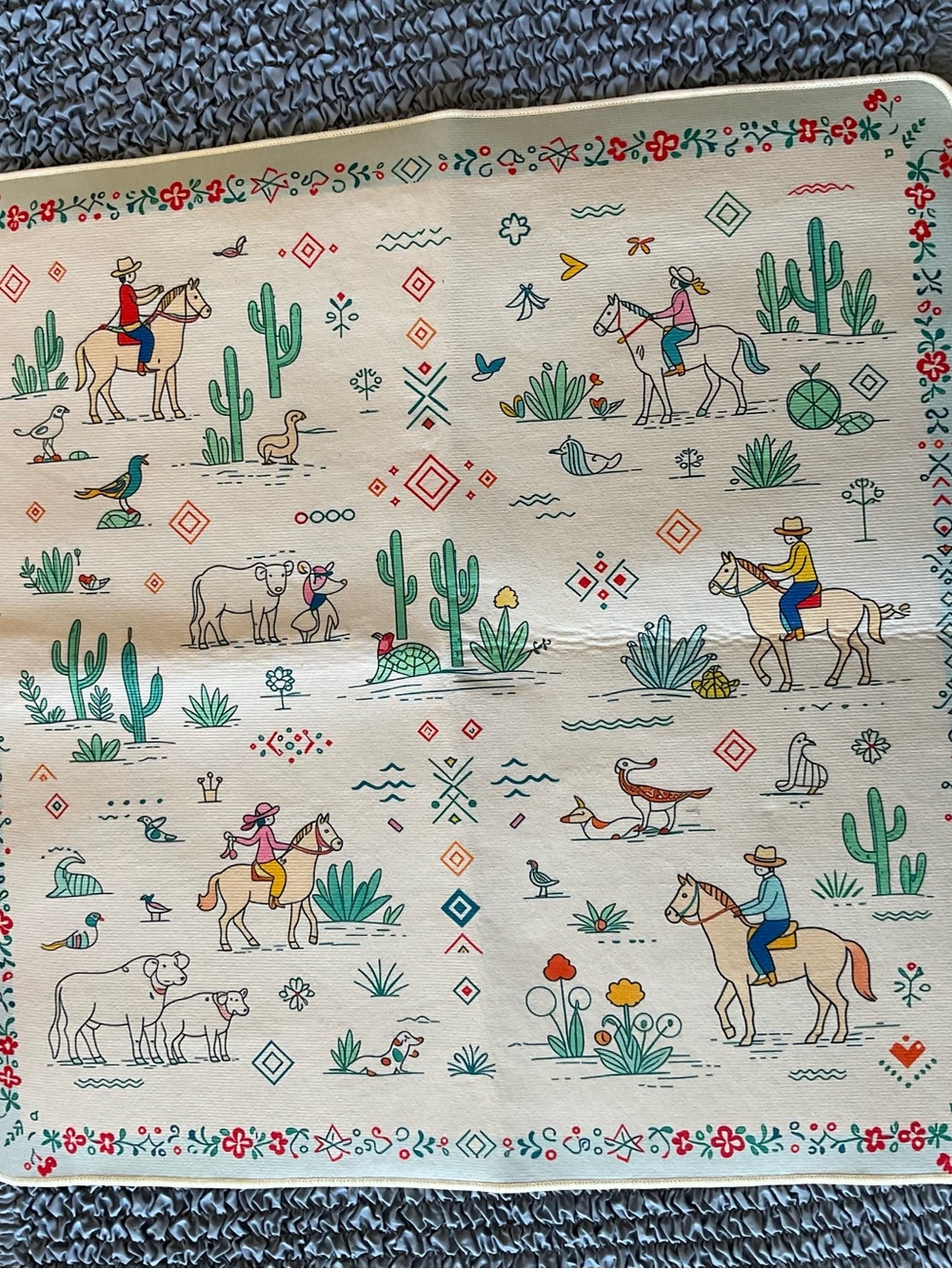 Western Theme Mahjong Mat-NWT